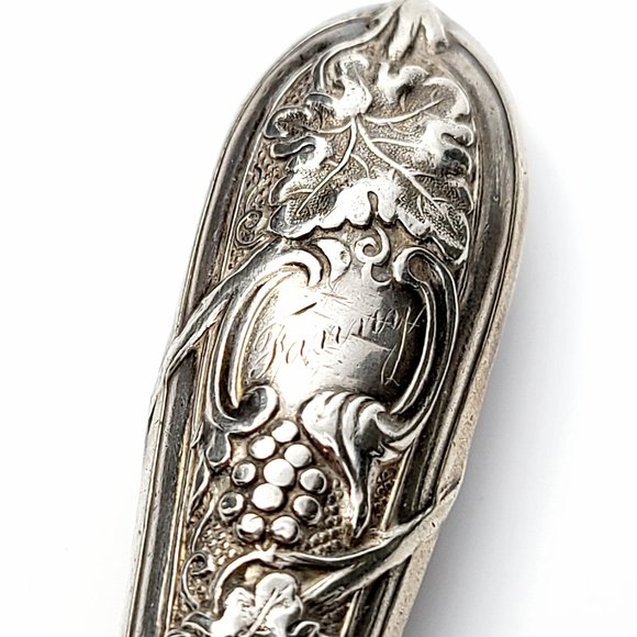 Antique Albert Coles Coin Silver Fork Spoon Knife Set with Box #8495 - Picture 5 of 9